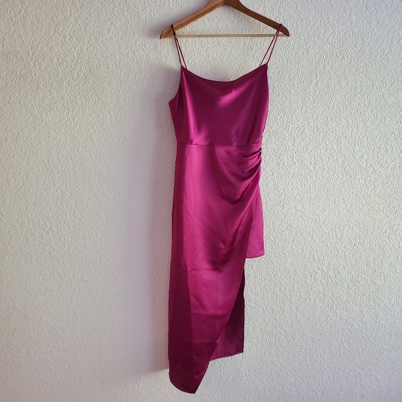 Zara  satin effect asymmetrical dress - Picture 10 of 12